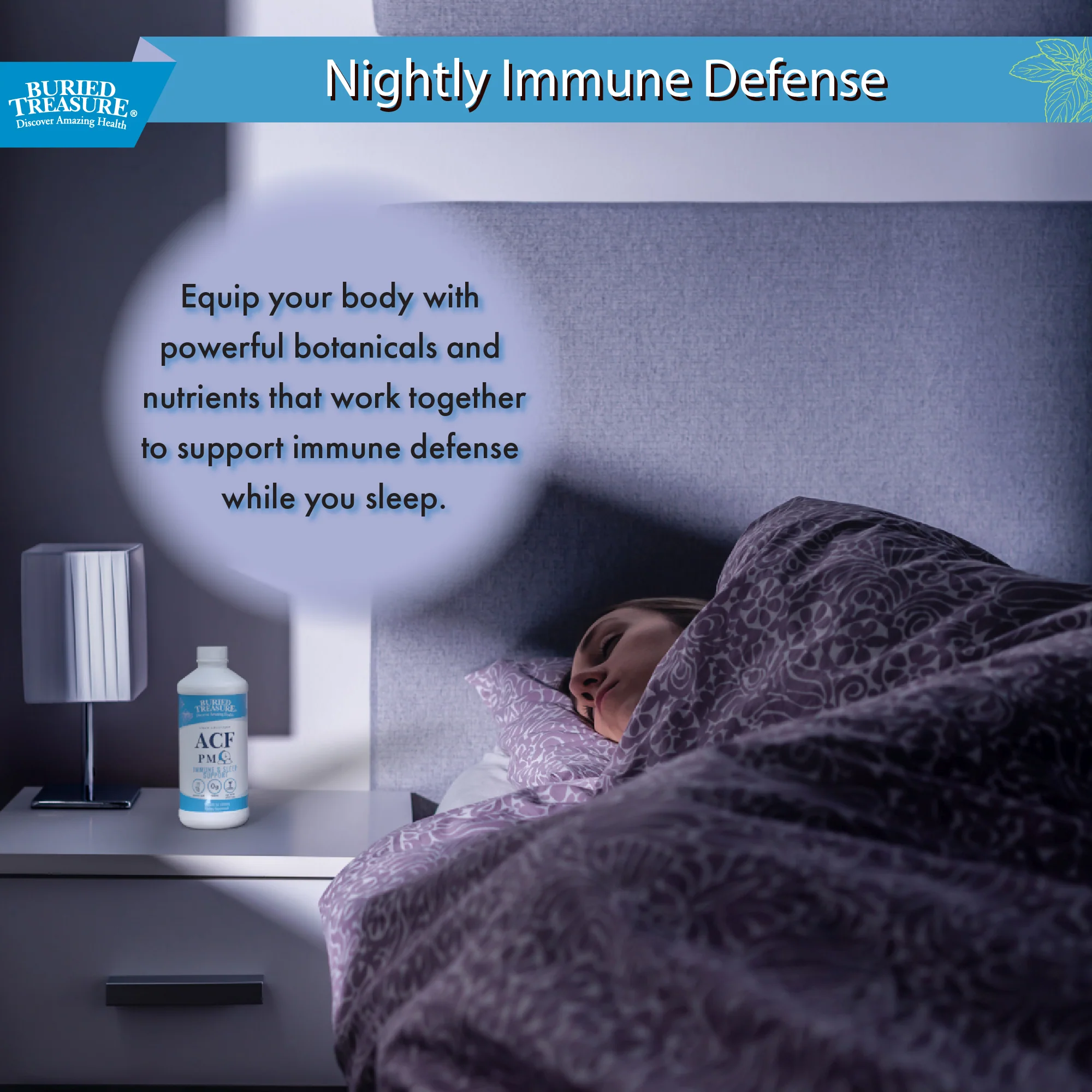 Buried Treasure Liquid Nutrients®  ACF PM – Melatonin-Free Liquid Nighttime Sleep Support - Image 3