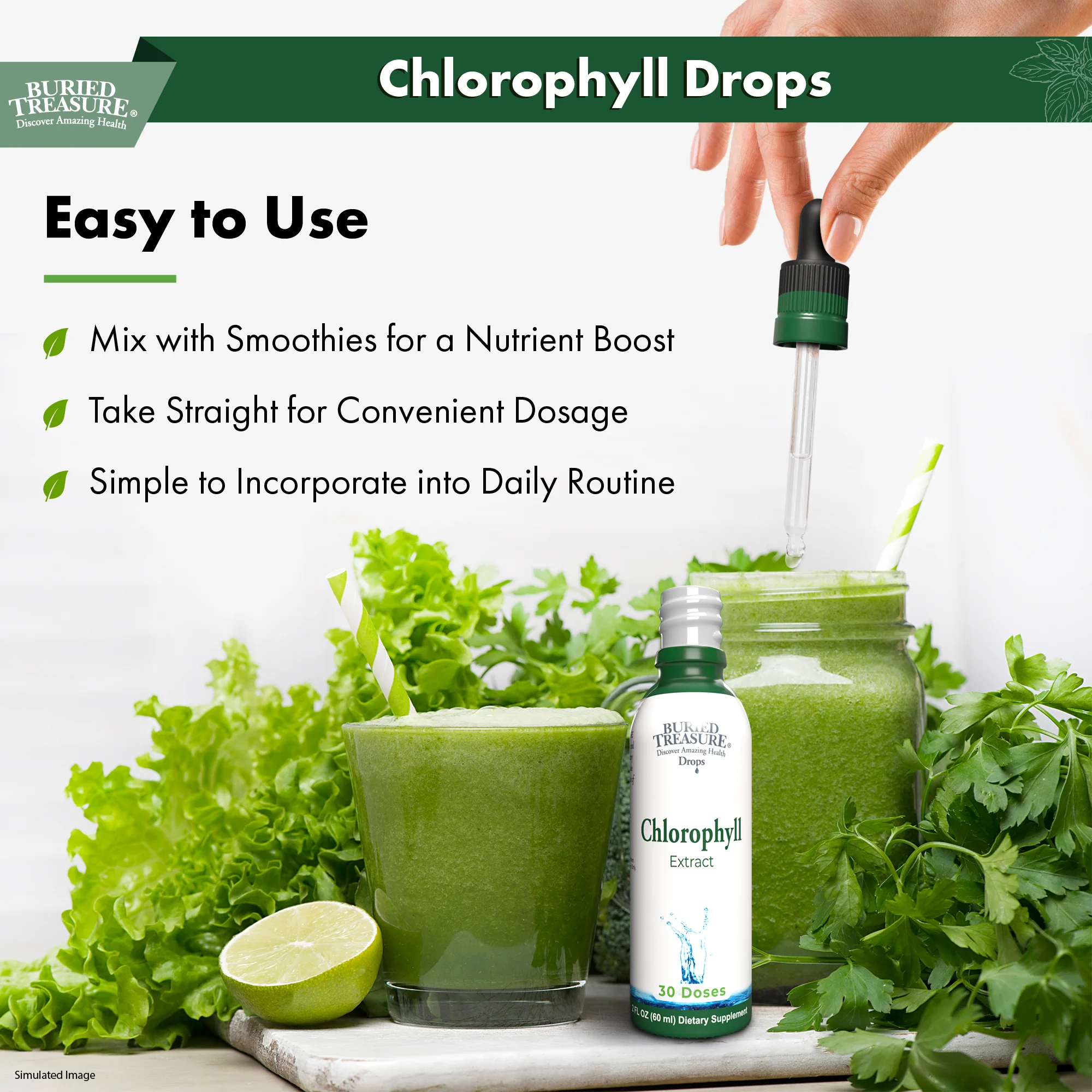 Buried Treasure Liquid Nutrients Chlorophyll Drops, 50 mg per Serving, 2 oz (30 Servings) - Image 6