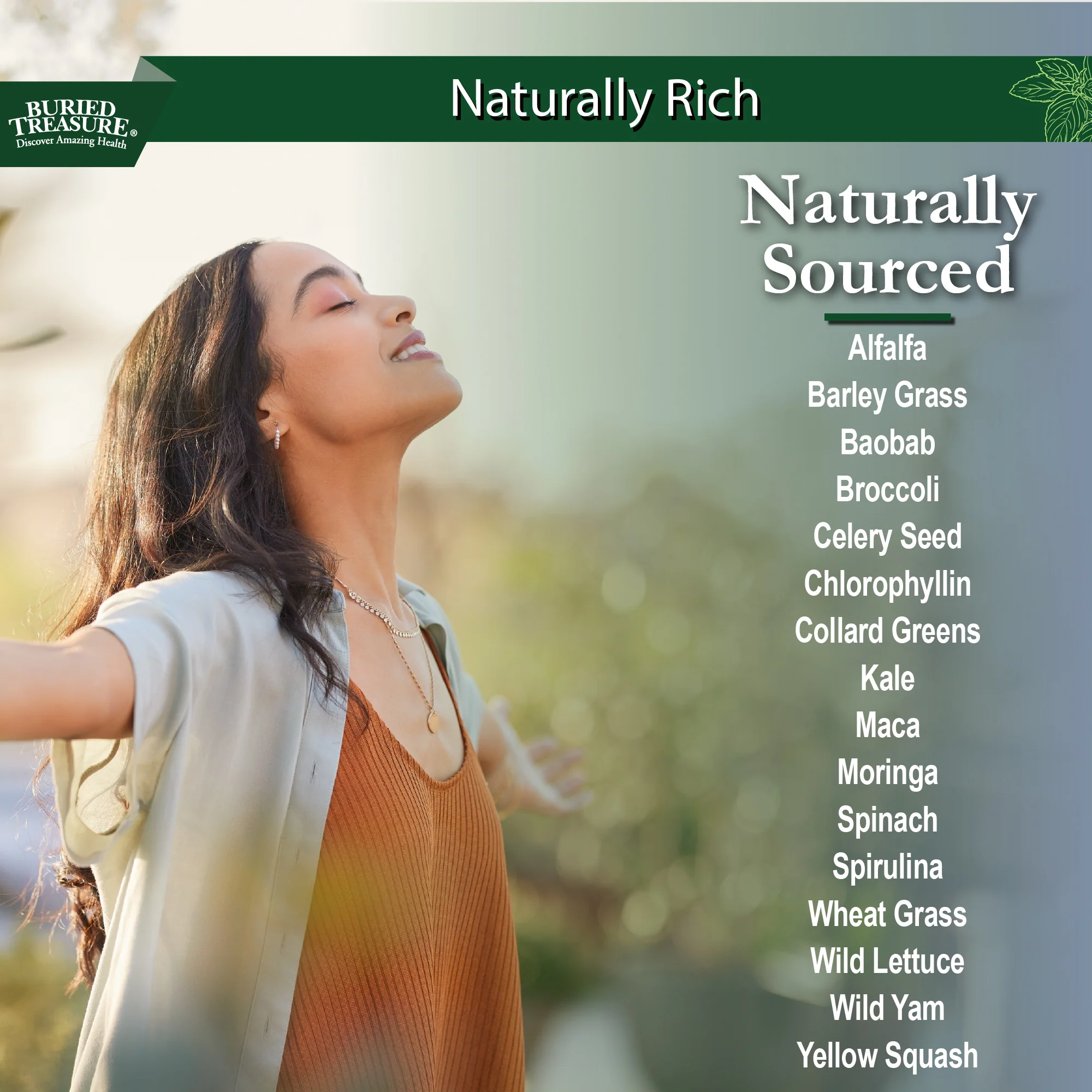 Buried Treasure Liquid Nutrients Green20 Fusion Greens Drink, 32 Servings - Image 3