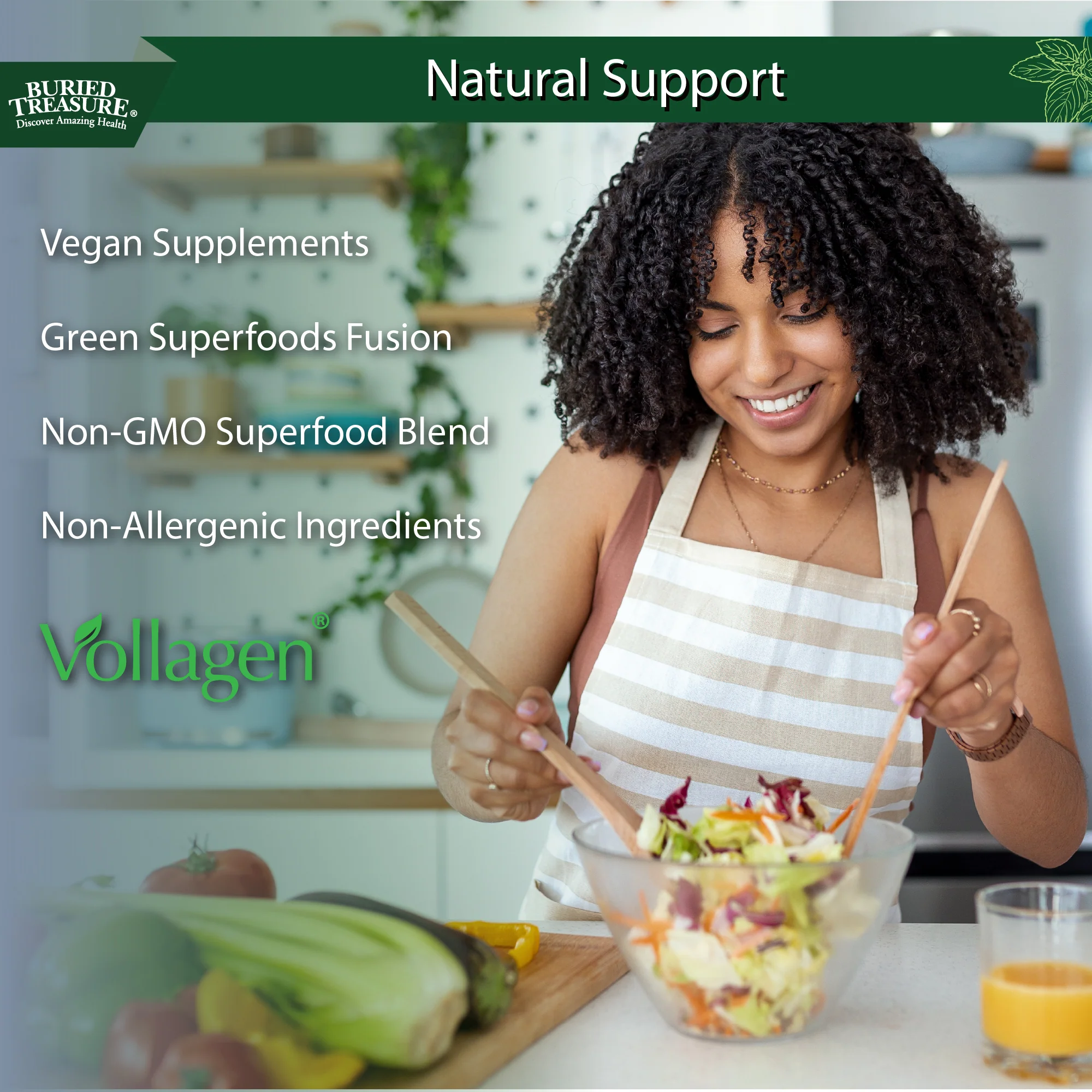 Buried Treasure Liquid Nutrients Green20 Fusion Greens Drink, 32 Servings - Image 5