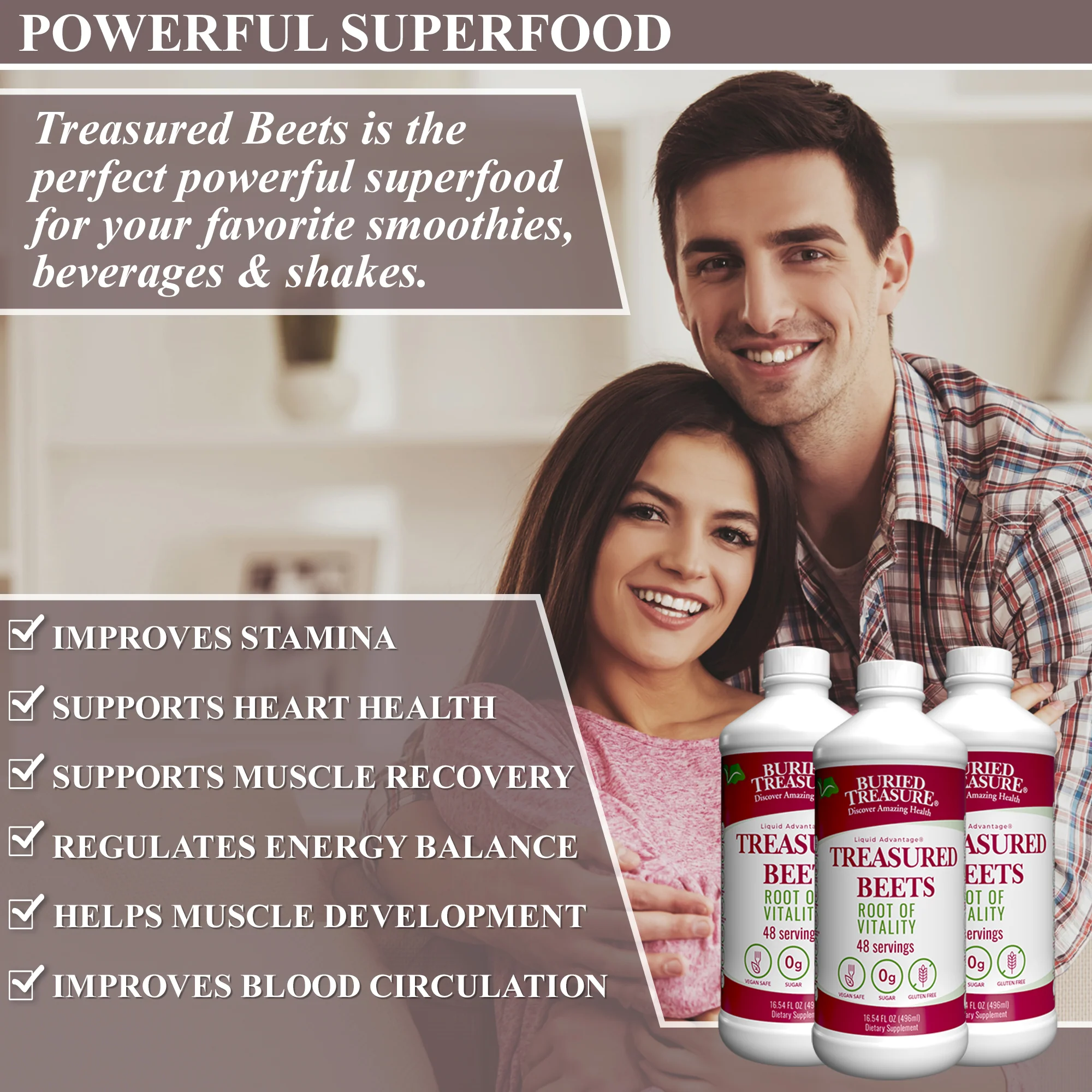 Treasured Beets – Concentrated Beetroot Extract, (48 Servings) - Image 4